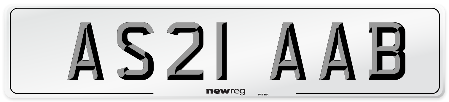 AS21 AAB Number Plate from New Reg